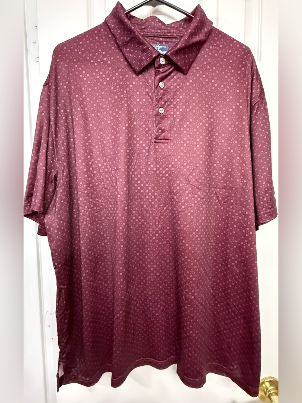 Ben Hogan performance polo in deep wine color size 2xl